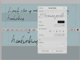 Notes Plus Ink customisation options
