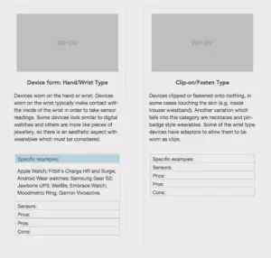 Screenshot showing collapsible accordion sections of the site