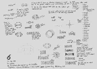 Image of sketchbook Corral and Hone ideas