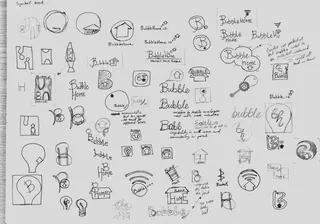 Image of sketchbook logo sketching page