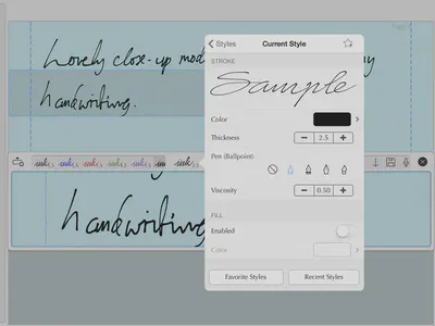 Notes Plus Ink customisation options