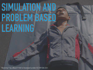 Slide 5 - Simulation and problem based learning with a resusitation doll shown