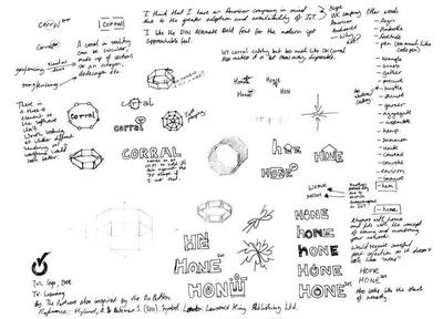 Image of sketchbook Corral and Hone ideas