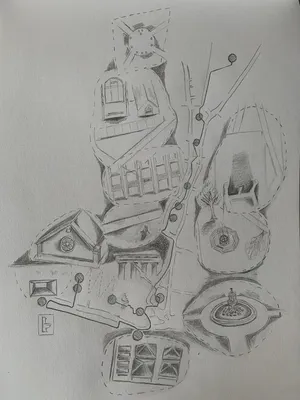 A hand drawn map showing various locations in Brighton along The Level and the sea front